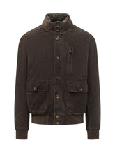 MOORER - Giacca Adelsio con Collo Alto - Marrone - LIDIASHOPPING® - Official Website