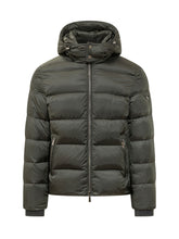 MOORER - Piumino Brett Trapuntato con Cappuccio - Verde - LIDIASHOPPING® - Official Website