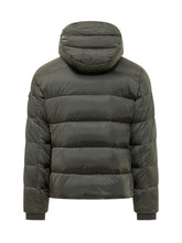 MOORER - Piumino Brett Trapuntato con Cappuccio - Verde - LIDIASHOPPING® - Official Website
