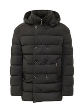 MOORER - Florio Double Breasted Puffer with Hood - Black - LIDIASHOPPING® - Official Website