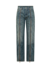 STELLA MCCARTNEY - Jeans Straight con Zip Frontali - Blu - LIDIASHOPPING® - Official Website