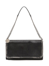 STELLA MCCARTNEY - Borsa Falabella con Patta e Catena - Nero - LIDIASHOPPING® - Official Website