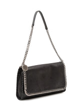 STELLA MCCARTNEY - Borsa Falabella con Patta e Catena - Nero - LIDIASHOPPING® - Official Website