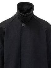 STUDIO NICHOLSON - Cappotto Raglan Lungo con Chiusura Coperta - Blu - LIDIASHOPPING® - Official Website