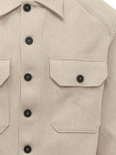 STUDIO NICHOLSON - Slim Fit Overshirt with Chest Pockets - Beige - LIDIASHOPPING® - Official Website