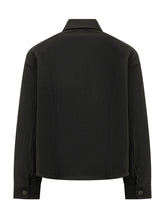 STUDIO NICHOLSON - Slim Fit Overshirt with Patch Pockets - Black - LIDIASHOPPING® - Official Website