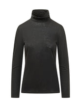 PUROTATTO - Long sleeve blouse featuring a folded high neckline and regular silhouette. Designed with a subtly sheer surface, straight cuffs and a clean hem. - Black - LIDIASHOPPING® - Official Website