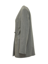 ALBERTA FERRETTI - Giacca Doppiopetto Gessata - Grigio - LIDIASHOPPING® - Official Website