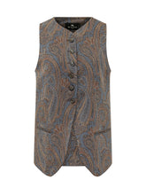 ETRO - Gilet con Motivo Paisley - Grigio - LIDIASHOPPING® - Official Website