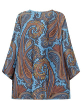 ETRO - Poncho with Decorative Panel - Blue - LIDIASHOPPING® - Official Website