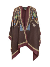 ETRO - Poncho con Stampa Ornamentale - Rosso - LIDIASHOPPING® - Official Website