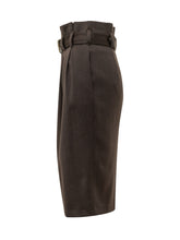 ETRO - Gonna Midi a Vita Alta con Cintura - Marrone - LIDIASHOPPING® - Official Website