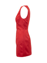 ELISABETTA FRANCHI - Abito Smanicato con Texture in Rilievo - Rosso - LIDIASHOPPING® - Official Website