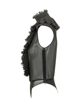 ELISABETTA FRANCHI - Body con Volant e Motivo Floreale - Nero - LIDIASHOPPING® - Official Website