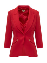 ELISABETTA FRANCHI - Tailored Jacket with Peak Lapels - Red - LIDIASHOPPING® - Official Website