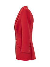 ELISABETTA FRANCHI - Tailored Jacket with Peak Lapels - Red - LIDIASHOPPING® - Official Website