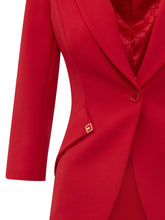 ELISABETTA FRANCHI - Tailored Jacket with Peak Lapels - Red - LIDIASHOPPING® - Official Website