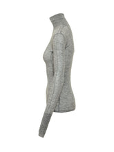 ELISABETTA FRANCHI - Fitted High Neck Tricot Top - Grey - LIDIASHOPPING® - Official Website