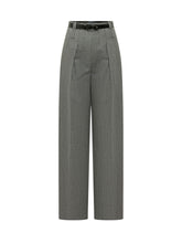ELISABETTA FRANCHI - High Waist Trousers with Belt - Grey - LIDIASHOPPING® - Official Website