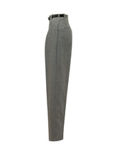 ELISABETTA FRANCHI - High Waist Trousers with Belt - Grey - LIDIASHOPPING® - Official Website