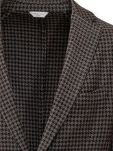 BOGLIOLI - Blazer Monopetto con Motivo Pied de Poule - Marrone - LIDIASHOPPING® - Official Website