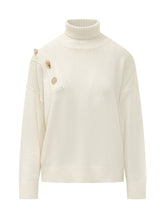 SIMONA CORSELLINI - Dolcevita con Bottoni Decorativi - Bianco - LIDIASHOPPING® - Official Website