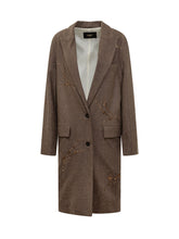 SEVENTY 19.70 - Cappotto Monopetto con Ricami Floreali - Marrone - LIDIASHOPPING® - Official Website