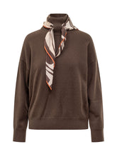 SEVENTY 19.70 - Maglia Dolcevita con Foulard Stampato - Marrone - LIDIASHOPPING® - Official Website