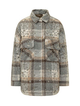 SPACE COWBOY - Checked Shirt with Embellishments - Grey - LIDIASHOPPING® - Official Website