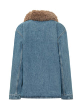 AVA ADORE - Giacca Worker con Collo e Tasche in Eco-Pelliccia - Blu - LIDIASHOPPING® - Official Website