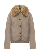 AVA ADORE - Giubbino Corto con Collo Voluminoso - Beige - LIDIASHOPPING® - Official Website