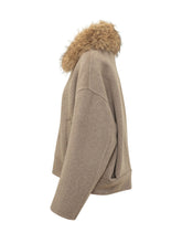 AVA ADORE - Giubbino Corto con Collo Voluminoso - Beige - LIDIASHOPPING® - Official Website
