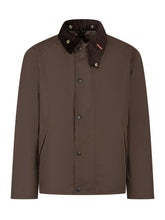 BARBOUR - Giacca Icons Transport con Collo a Coste - Marrone - LIDIASHOPPING® - Official Website