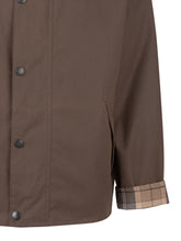 BARBOUR - Giacca Icons Transport con Collo a Coste - Marrone - LIDIASHOPPING® - Official Website
