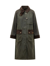 BARBOUR - Kirkless Coat with Checked Panels - Green - LIDIASHOPPING® - Official Website