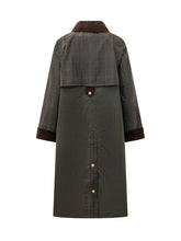 BARBOUR - Kirkless Coat with Checked Panels - Green - LIDIASHOPPING® - Official Website
