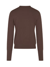 BALLANTYNE - Maglia Girocollo con Bordo a Coste - Marrone - LIDIASHOPPING® - Official Website