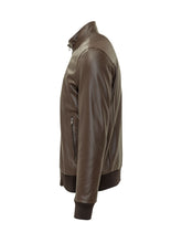 BARBA JACKET - Giubbotto Biker con Zip - Marrone - LIDIASHOPPING® - Official Website