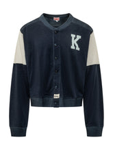 KENZO - Cardigan con Lettering - Blu - LIDIASHOPPING® - Official Website