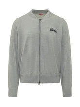 KENZO - Cardigan Eiffel Tower con Zip - Grigio - LIDIASHOPPING® - Official Website