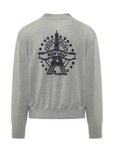 KENZO - Cardigan Eiffel Tower con Zip - Grigio - LIDIASHOPPING® - Official Website