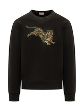 KENZO - Maglia Jumping Tiger con Girocollo - Nero - LIDIASHOPPING® - Official Website