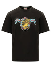 KENZO - T-shirt Jumping Tiger con Stampa Frontale - Nero - LIDIASHOPPING® - Official Website