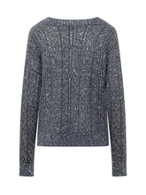 EXTERIOR - Maglia in Alpaca con Motivo Traforato - Blu - LIDIASHOPPING® - Official Website