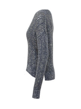 EXTERIOR - Maglia in Alpaca con Motivo Traforato - Blu - LIDIASHOPPING® - Official Website