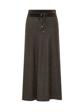 EXTERIOR - Long Skirt with Drawstring - Brown - LIDIASHOPPING® - Official Website