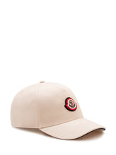 MONCLER - Baseball Cap with Front Patch - White - LIDIASHOPPING® - Official Website