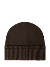 MONCLER - Beanie with Turn Up and Front Logo Patch - Green - LIDIASHOPPING® - Official Website