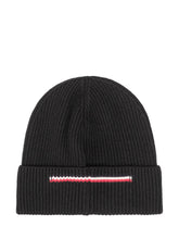 MONCLER - Berretto a Coste con Risvolto - Black - LIDIASHOPPING® - Official Website