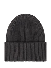 MONCLER - Berretto a Coste con Patch Frontale - Nero - LIDIASHOPPING® - Official Website